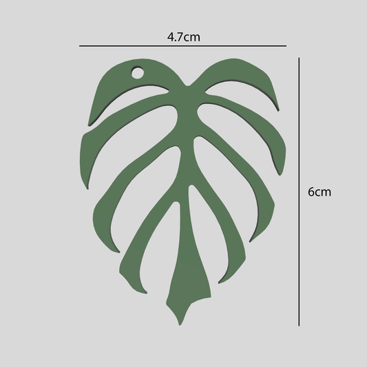 Schlüsselanhänger Monstera Burle Marx Flame Abmessungen