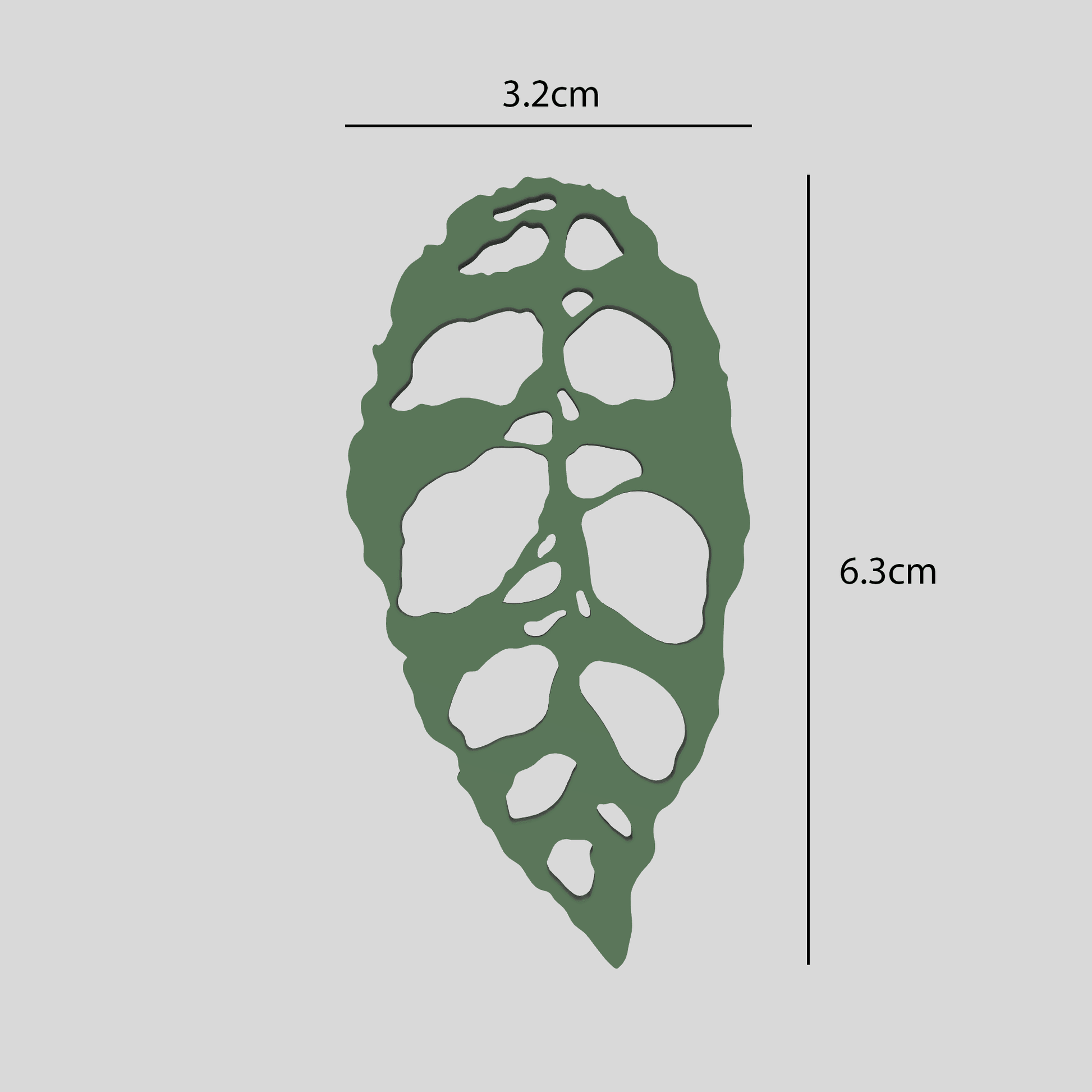 Schlüsselanhänger Monstera Obliqua Peru Abmessungen