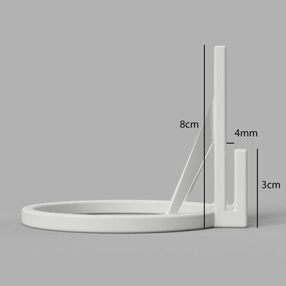 Topfhalter 93mm Weiß Seitenansicht Abmessungen